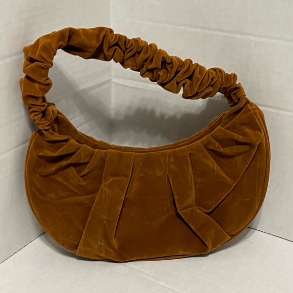 Cute fun suede brown hand bag - Picture 3 of 5